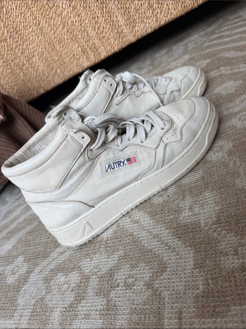 Autry Off White High-Top Leather Sneakers